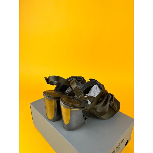 Reaction Kenneth Cole Reach Beyond Slingback Sandals Womens 7 M Fern Satin NWB - Picture 11 of 12
